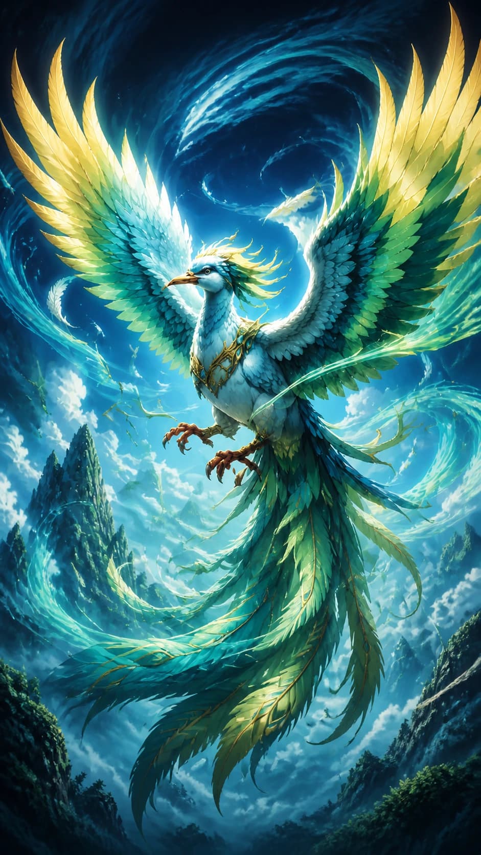 風語精靈鳥的幻獸插畫